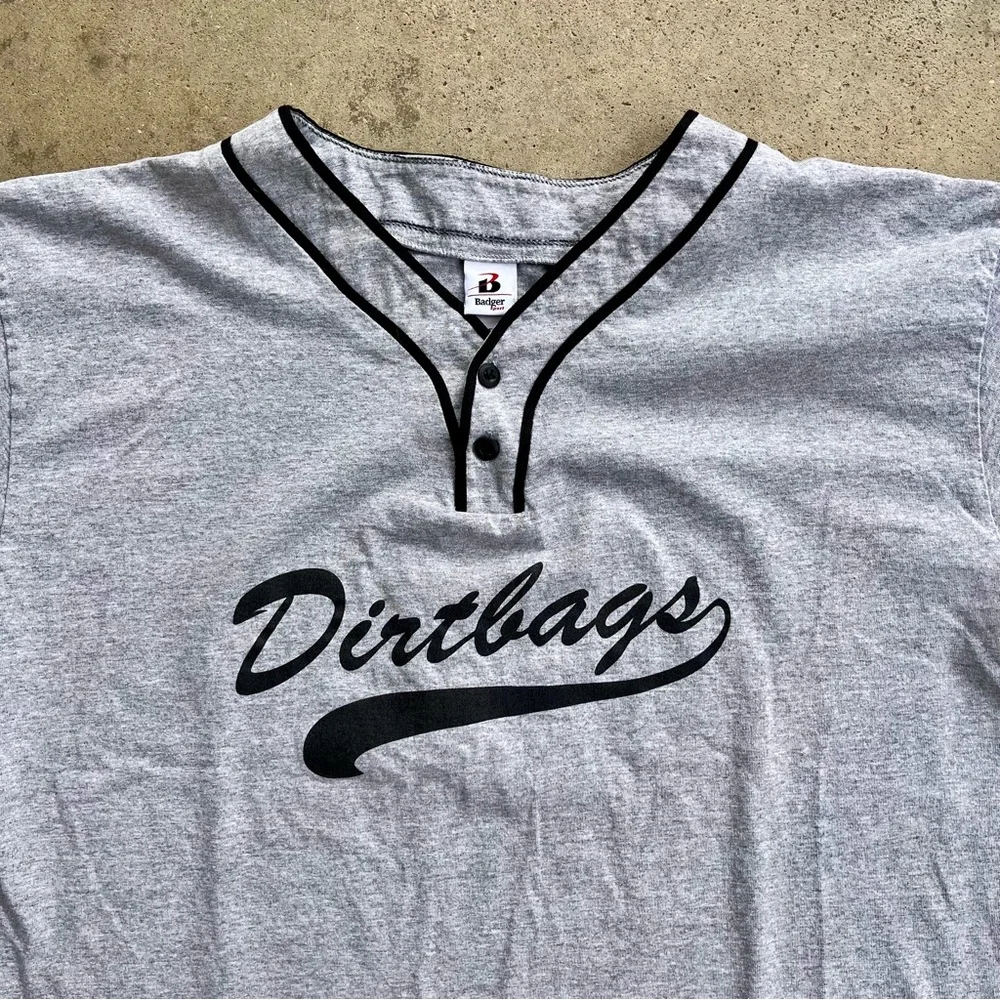 Long Beach State Dirtbags Baseball Shirt Badger Sports 2XL Gray - Picture 3 of 6